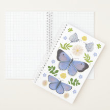 Holly Blue Butterfly Spiral Notebook