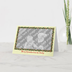 Holly Border Photo Card