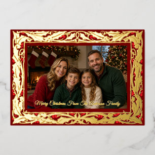 Holly Border Photo Christmas