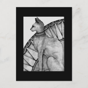 Holly Cat Postcard