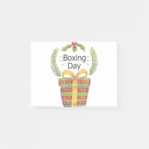 holly christmas boxing day post-it notes