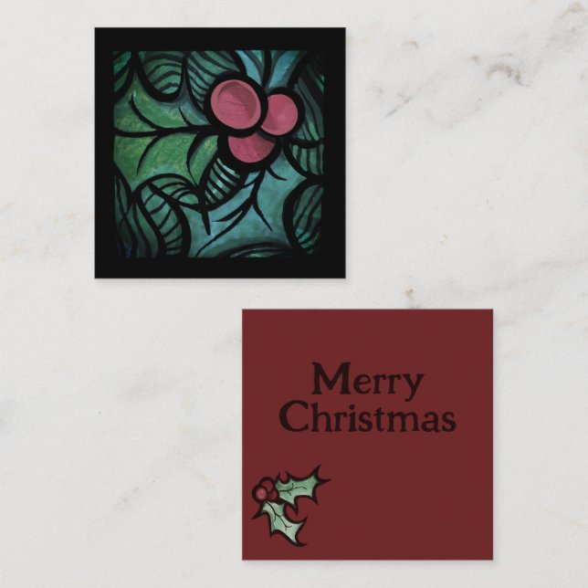 Holly Christmas Card (Front/Back)