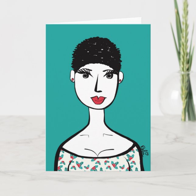 Holly Christmas Card (Front)