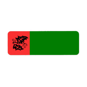 Holly Christmas Label