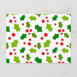 Holly Christmas Postcard