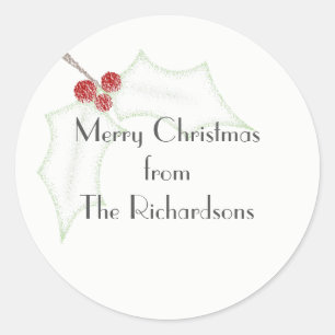 Holly Christmas Sticker