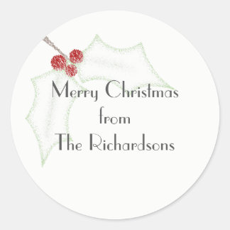 Holly Christmas Sticker