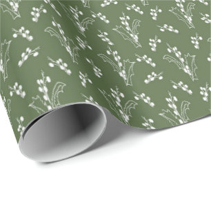 Holly Christmas Wrapping Paper