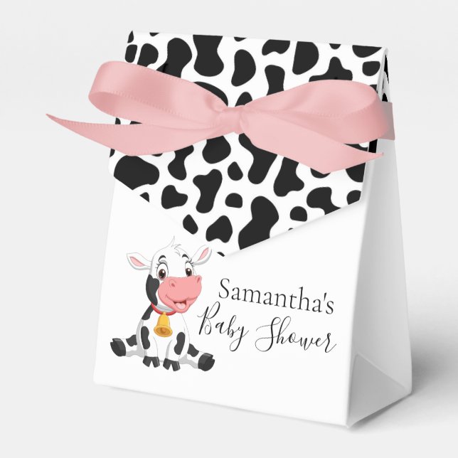 Holly Cow baby shower Favour Box (Front Side)