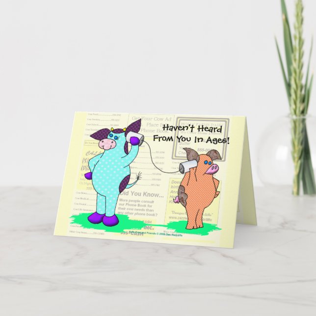 Holly Cow  "Call Me!" Card (Front)