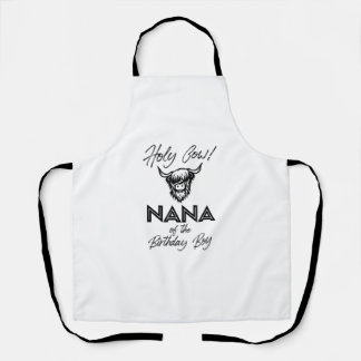 Holly Cow Nana Of The Birthday Boy Highland Cow 1s Apron