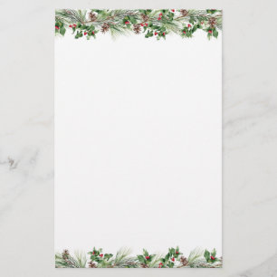 Holly & Cranberries Stationery