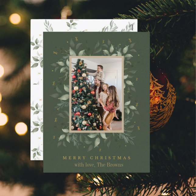 Holly Days | Merry Christmas 2 Photo Holiday cards (Creator Uploaded)