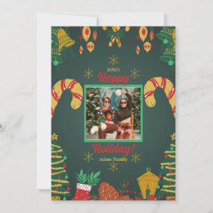 Holly Days   Merry Christmas Photo Holiday Card: C Card