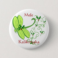 Holly dragonfly, Mele, Kalikimaka button