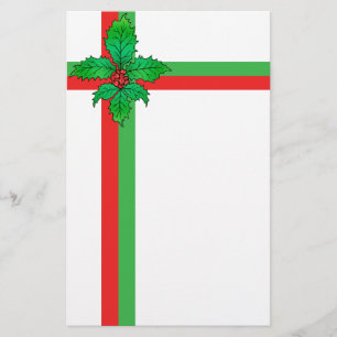 Holly Fleur de lis Stationery