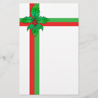 Holly Fleur de lis Stationery