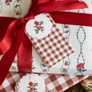 Holly Floral Favour Tags
