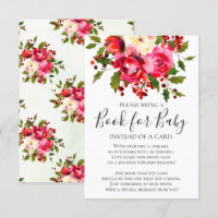 Holly Floral Floral Baby Shower Book for Baby