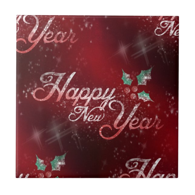 holly happy new year tile (Front)