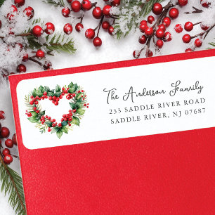 Holly Heart Wreath Holiday