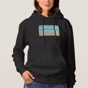 Holly Hill Florida Retro FL Waves Beach Souvenir Hoodie