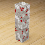 Holly Holiday Christmas Wine Gift Box<br><div class="desc">Holly Holiday Christmas Wine Gift Box Created by Inky_Art Available in different sizes and styles Style: Wine Gift Box Dress up any bottle in a beautiful custom wine box! Just as special as the gift, you can customise a wine box with your own design for a gift-wrap you’ll be proud...</div>