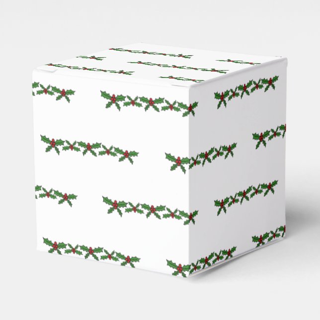 Holly holiday favour box (Front Side)