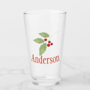 Holly Holiday Glass