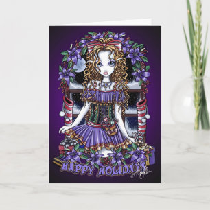 Holly Holidays Christmas Party Candy Angel Card