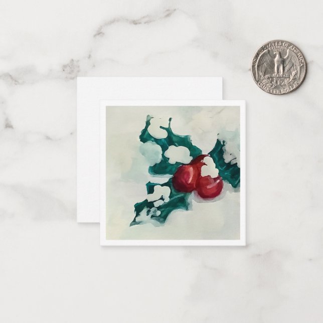 Holly in Snow Card (Front/Back In Situ)