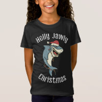 Holly Jawly Christmas Funny Santa Shark Xmas Shark