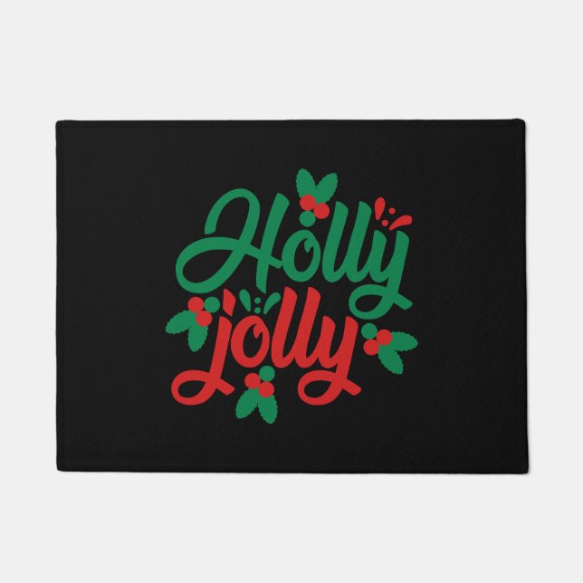 Holly jolly, A great Christmas party gift Doormat (Front)