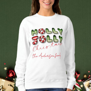 Holly Jolly Christmas 3D optic matching family Sweatshirt