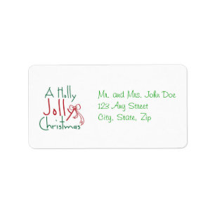 Holly Jolly Christmas Address Label