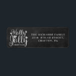 Holly Jolly Christmas Chalkboard Return Address<br><div class="desc">Festive Holly Jolly Christmas holidays return address labels for you to personalise with your family name and address details on a chalkboard background. Designed by Thisisnotme©</div>