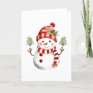 Holly Jolly Christmas Holiday Snowman BLANK 