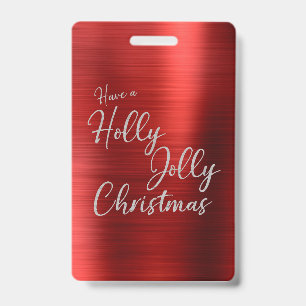 Holly, Jolly Christmas  ID Badge