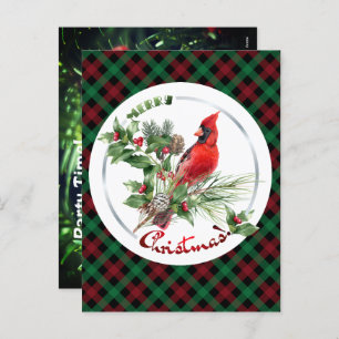 Holly Jolly Christmas Invitation!! Holiday Postcard