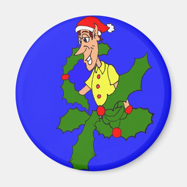 Holly Jolly Christmas Magnet (Front)