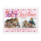 Holly Jolly Christmas Modern Striped Photo Card