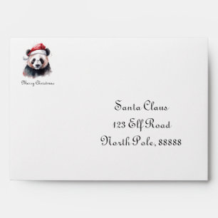 Holly Jolly Christmas Panda, custom Envelope