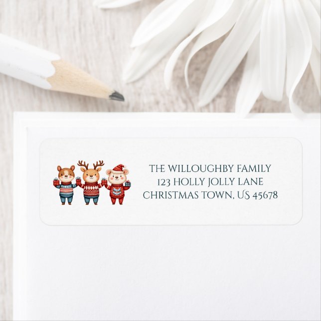 Holly Jolly Christmas Return Address (Insitu)