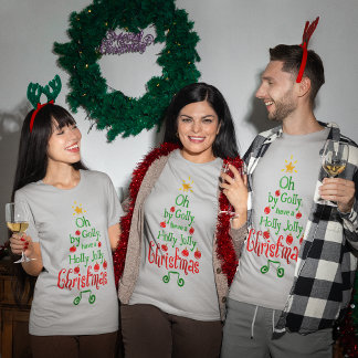 Holly Jolly Christmas Typography Classic Song T-Shirt