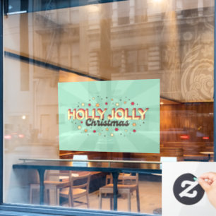 Holly Jolly Christmas vintage 3d text