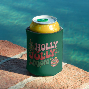 Holly Jolly Dog Mum Christmas Holiday Pet Lover Can Cooler