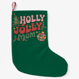 Holly Jolly Dog Mum Christmas Holiday Pet Lover Small Christmas Stocking
