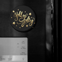Holly Jolly | Elegant Gold Faux Foil Script