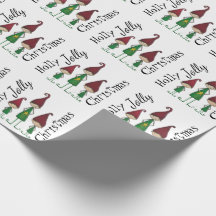 Holly Jolly Elves Wrapping paper
