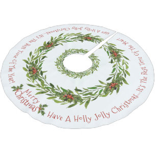 Holly Jolly - Festive Christmas Tree Skirt